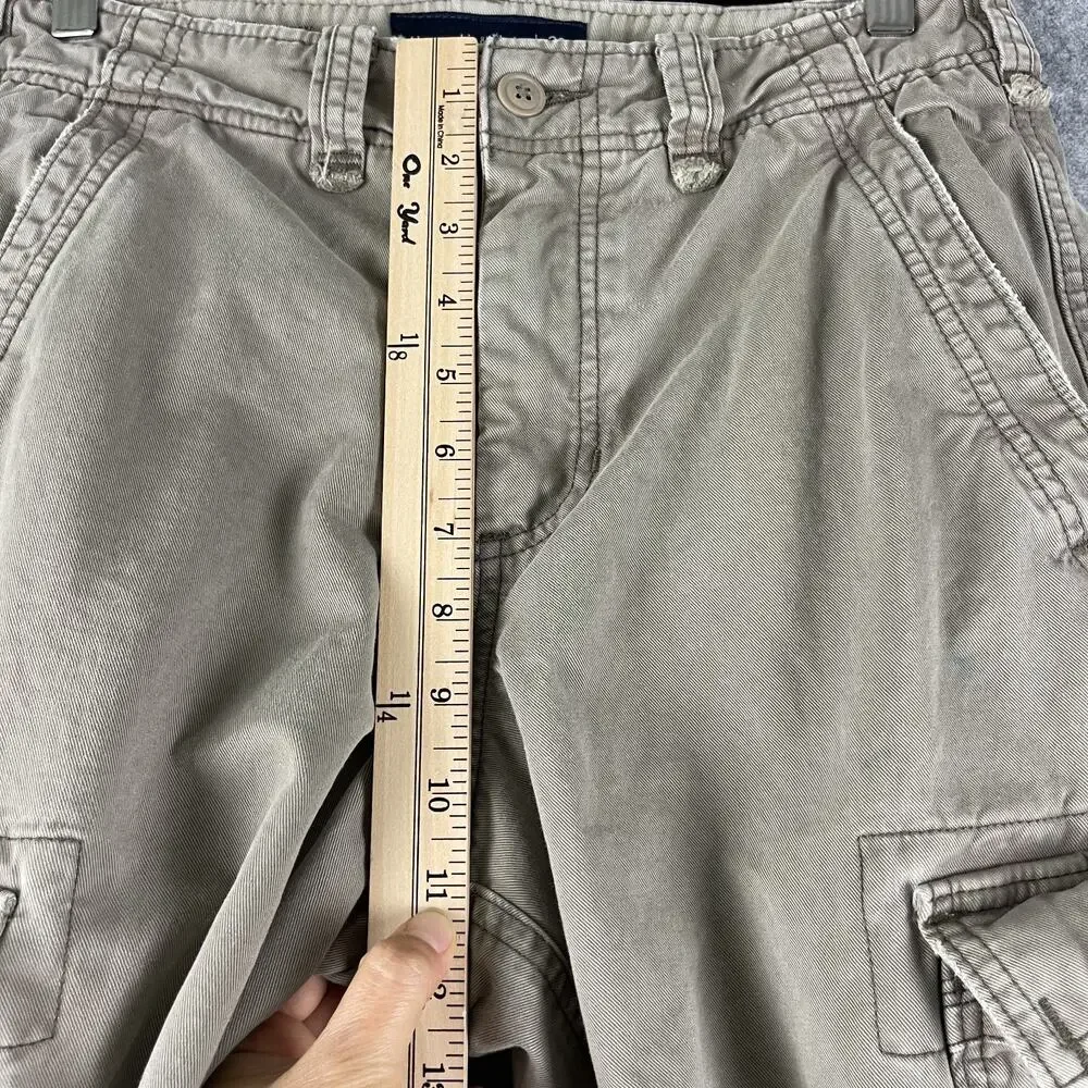 VTG Abercrombie Fitch Cargo Pants Mens 28x27 Beige Loose Paratrooper Y2K Utility